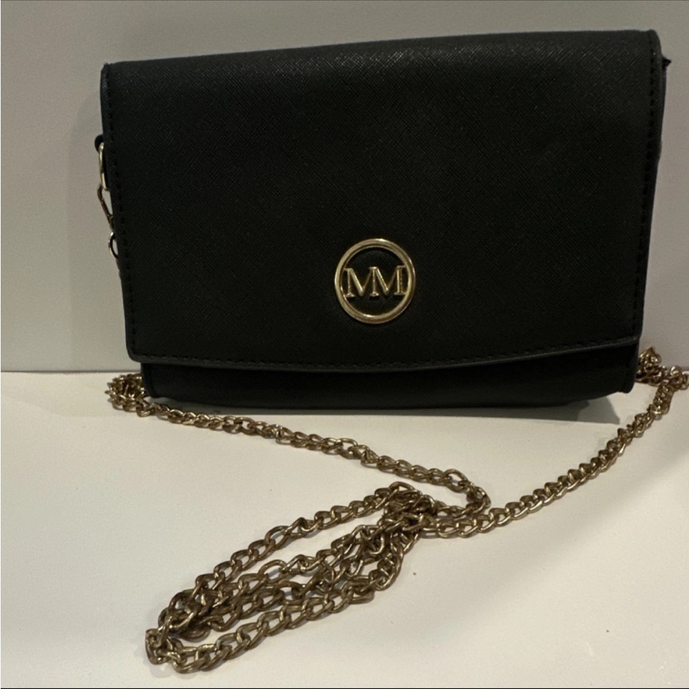 Marilyn Monroe Black Shoulder Bag with Gold Chain
